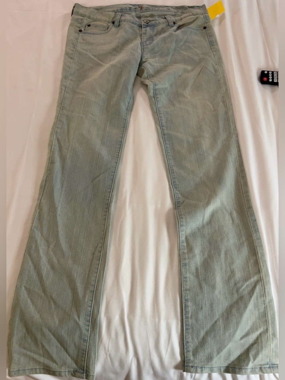 7 For All Mankind Y2K Crystal Squiggle Jeans Size 30 Made USA
